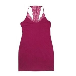 Express Maroon Red Spaghetti Strap Lace Back Bodycon Dress Size Medium